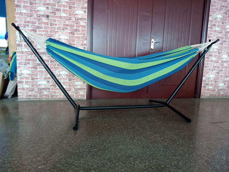 Ocean Stripe Double Classic 2 Person Hammock with Stand
