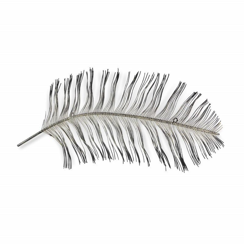 Black and Silver Metal Peacock Feather Wall Decor