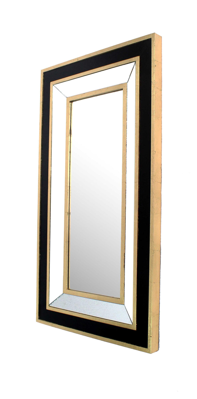 43" x 24" x 2" Black &amp; Gold, Classic Dressing - Mirror