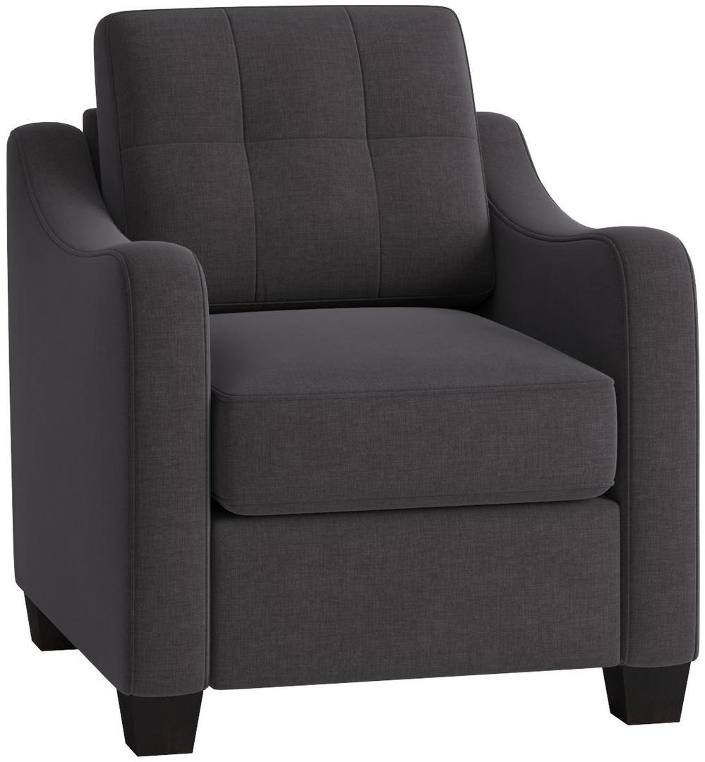 30" X 31" X 35" Gray Linen Upholstery Chair