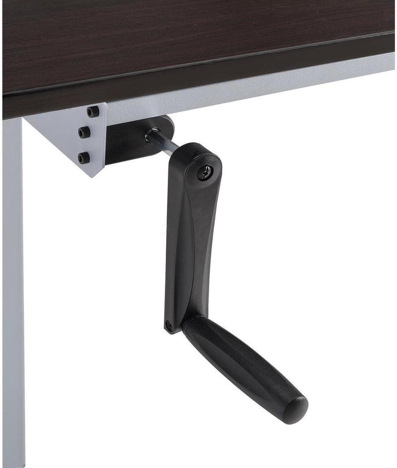 47.24" X 24" X 29-48" Espresso Paper Veneer Lift Desk