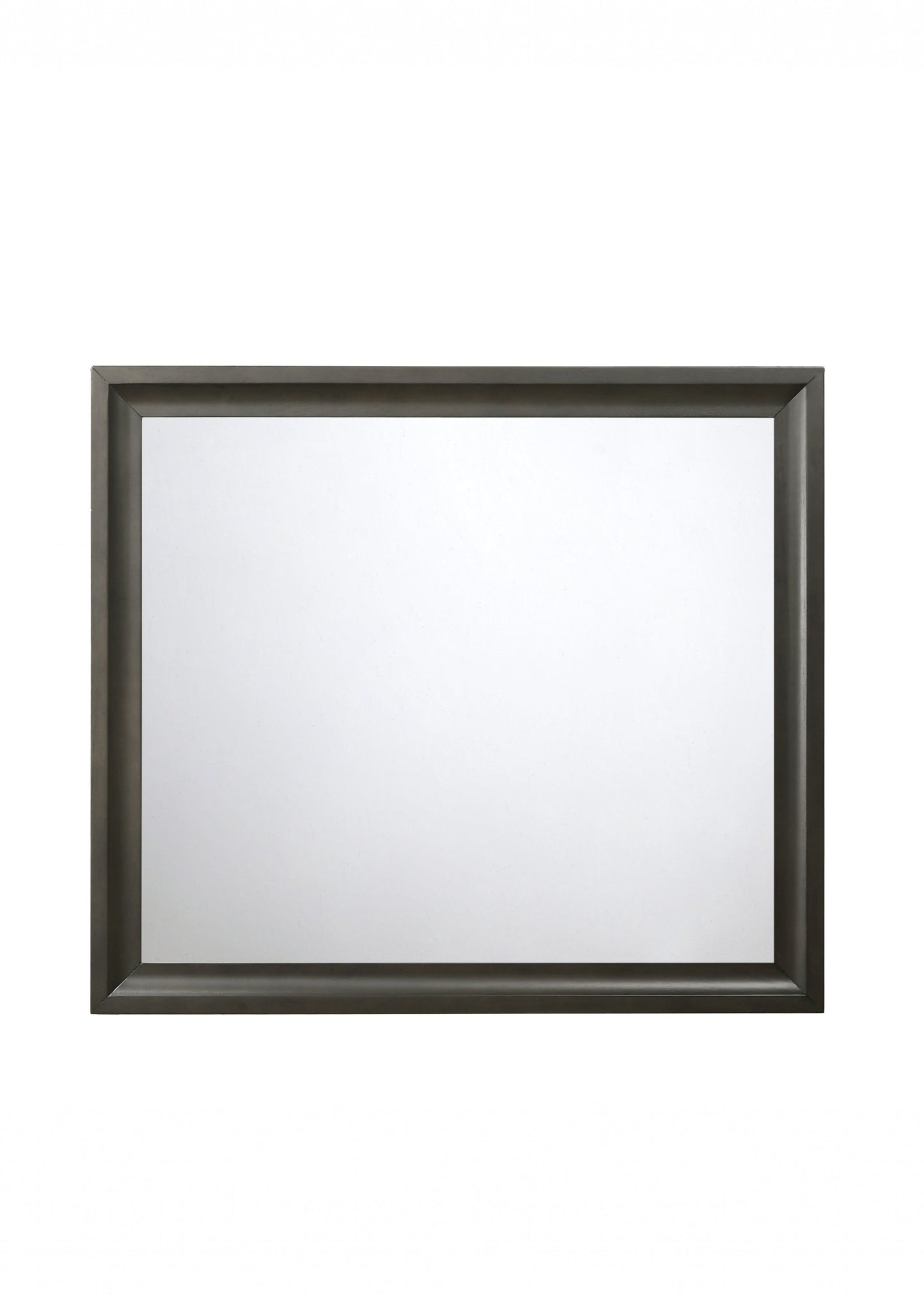 39" X 35" Antique Gray Rubber Wood Mirror