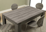 35.5" x 59" x 30" Dark Taupe Particle Board Hollow Core and MDF Dining Table