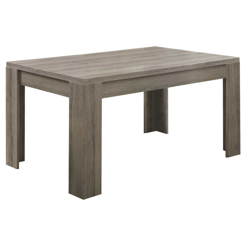 35.5" x 59" x 30" Dark Taupe Particle Board Hollow Core and MDF Dining Table