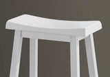 27.5" x 35" x 48" White Solid Wood Mdf Barstool
