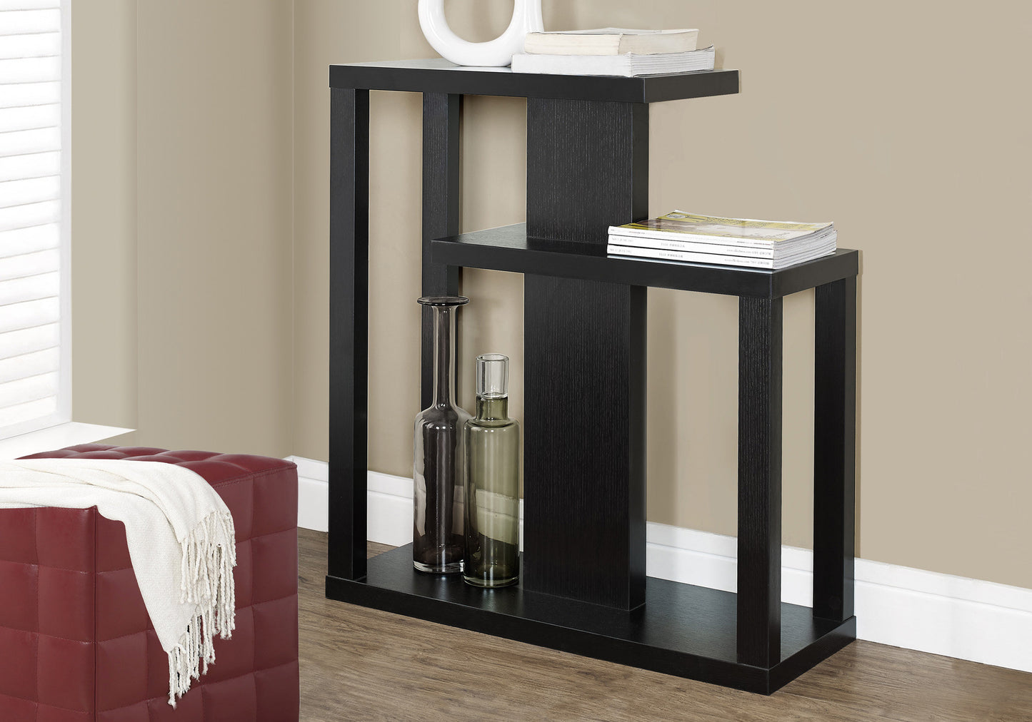 11.75" x 31.5" x 34" Cappuccino Finish Hall Console - Accent Table