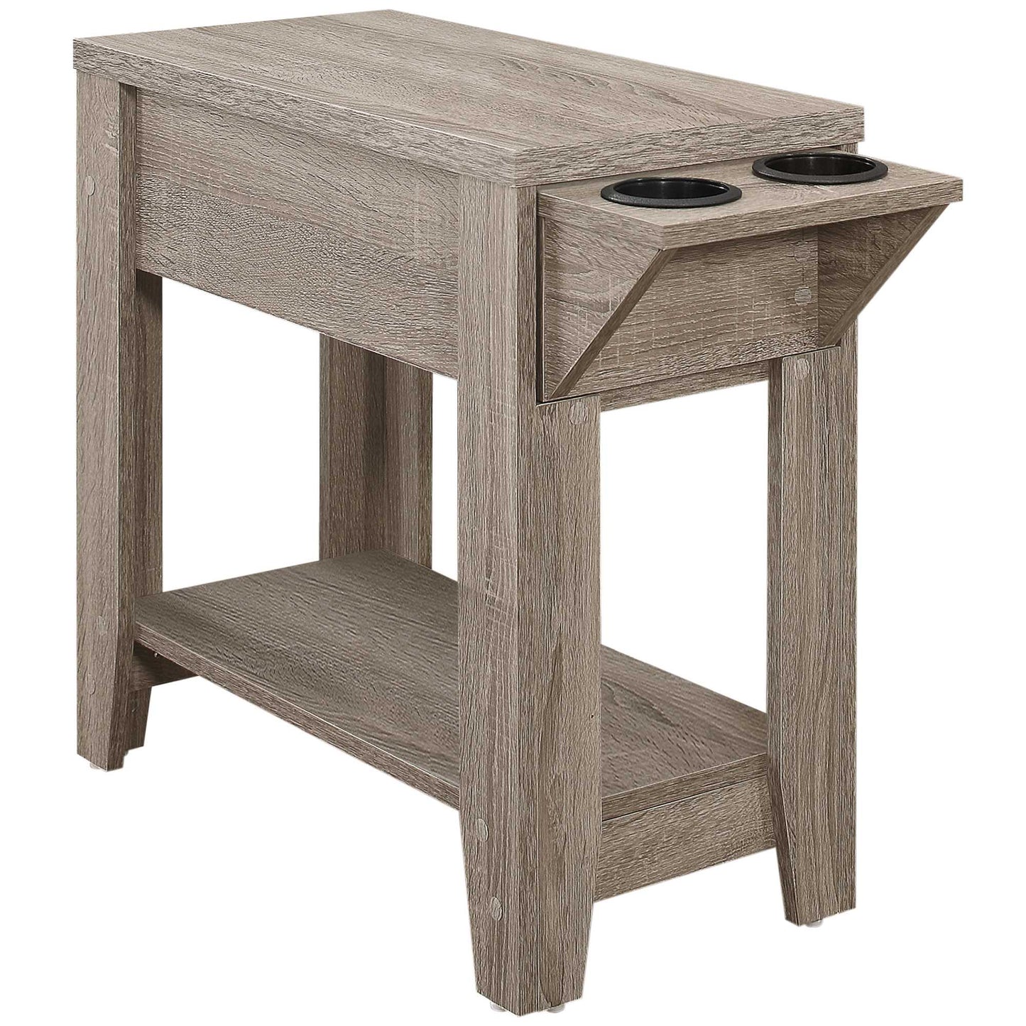 28.75" x 12" x 22.5" Taupe Finish Accent Table