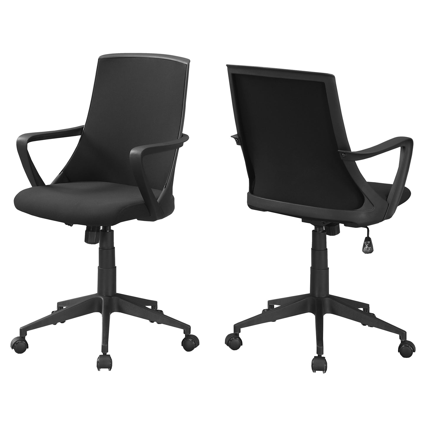 24" x 22.5" x 78" Black Foam Mdf Metal Multi Position Office Chair
