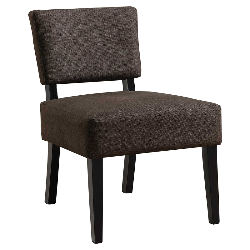 27.5" x 22.75" x 31.5" Brown Foam Accent Chair with Solid Wood Frame