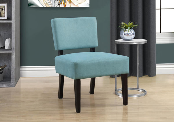 27.5" x 22.75" x 31.5" Teal Foam Accent Chair with Solid Wood Frame