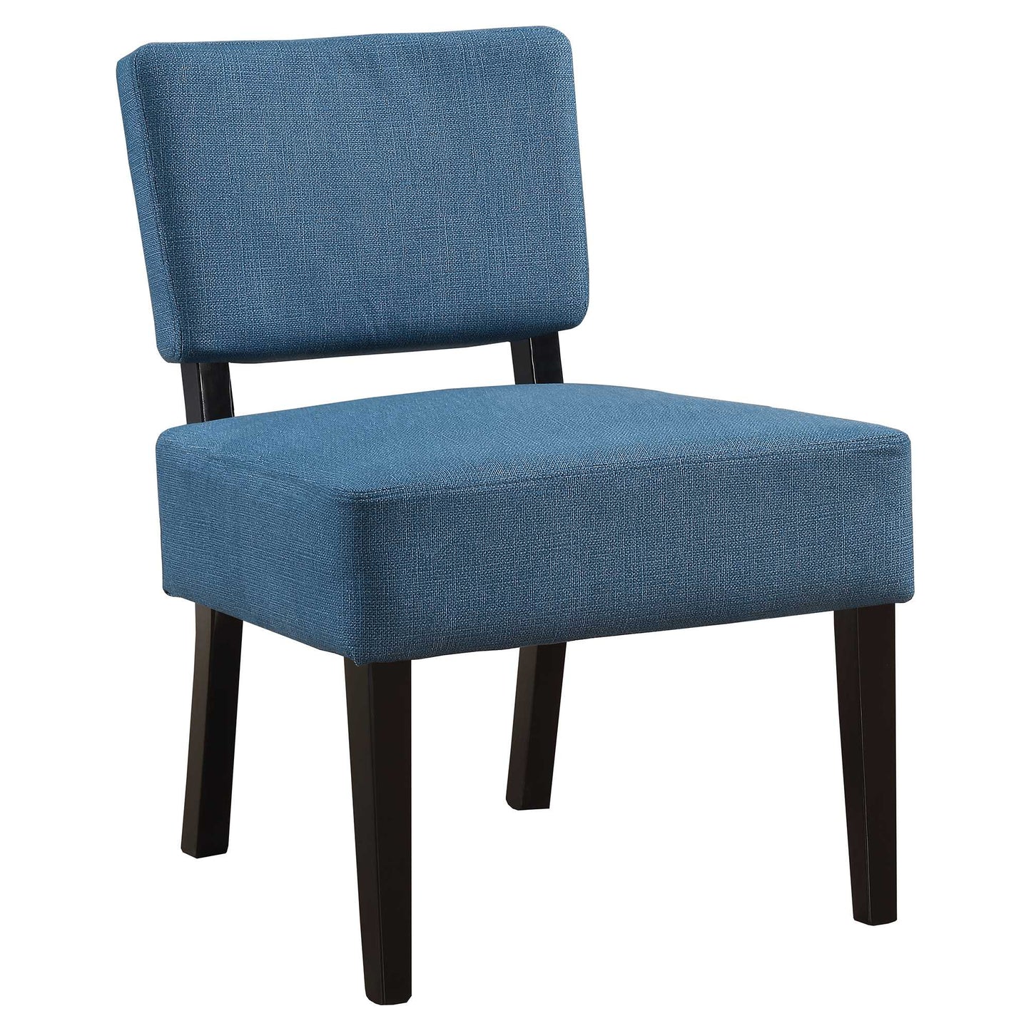 27.5" x 22.75" x 31.5" Blue Foam Accent Chair with Solid Wood Frame