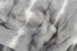50" x 60" Dayton Grey-White-Black Fur - Throw