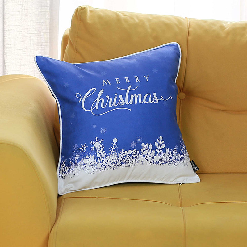 18"x18" Christmas Snow View Printed Decorative Throw Pillow Cover
