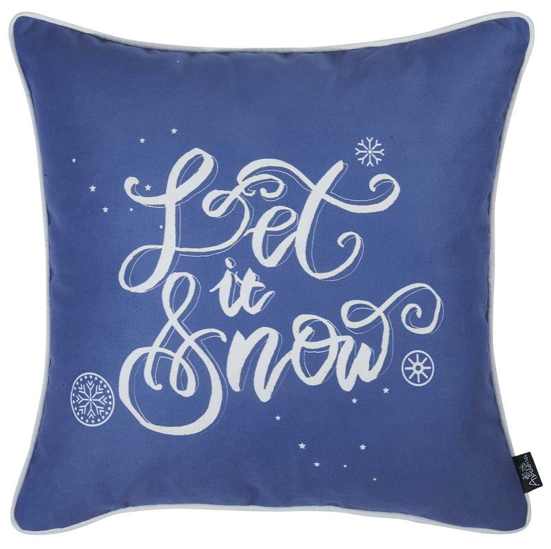 18"x18" Christmas Quote Printed Decorative Throw Pillow Cover