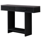 12.25" x 47.25" x 32" BlackGrey With Drawers Accent Table
