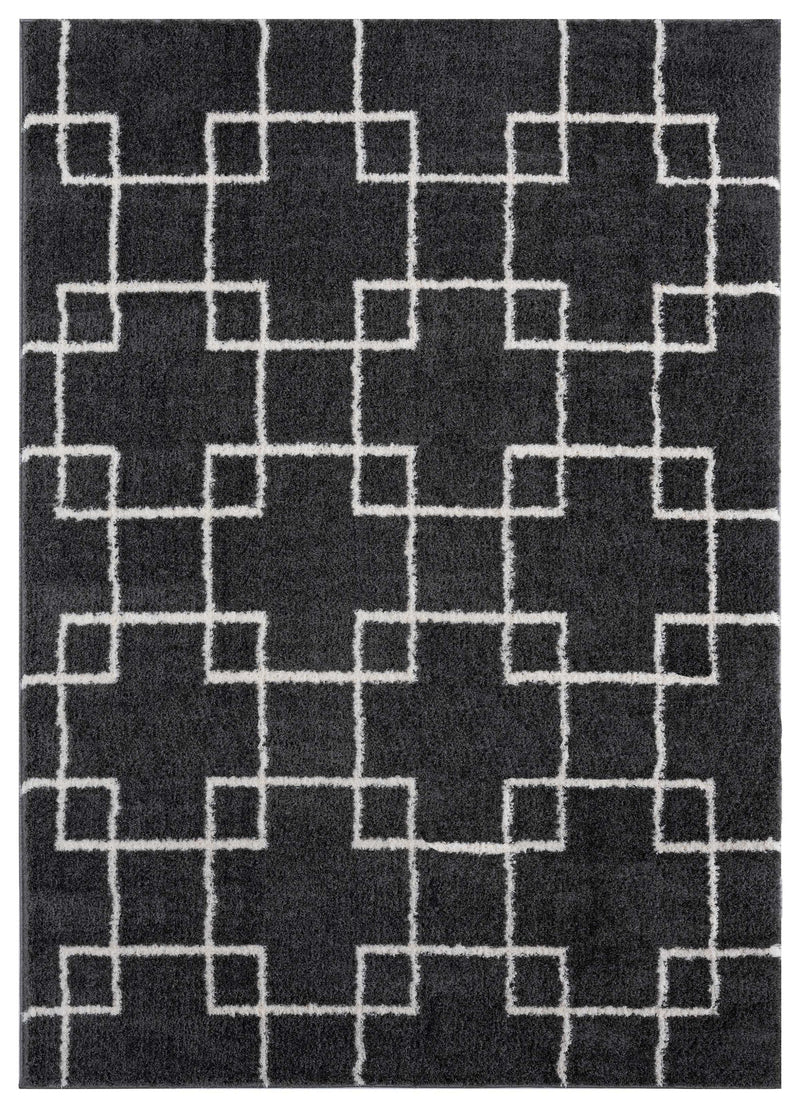 23" x 36" Smoke Microfiber Polyester Accent Rug