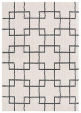 39" x 59" White Microfiber Polyester Mat Rug