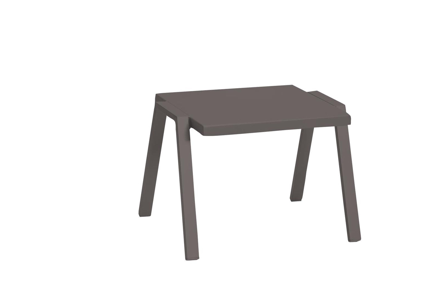 22" X 18" X 16" Taupe Aluminum Side Table