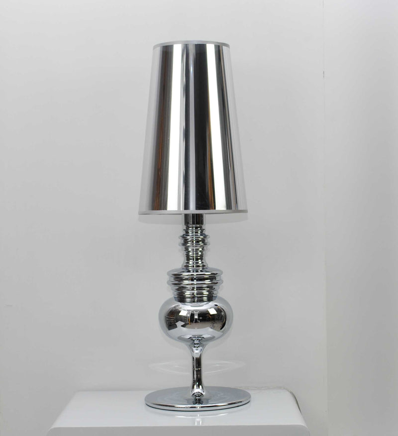 7" X 7" X 22" Silver Carbon Steel Table Lamp