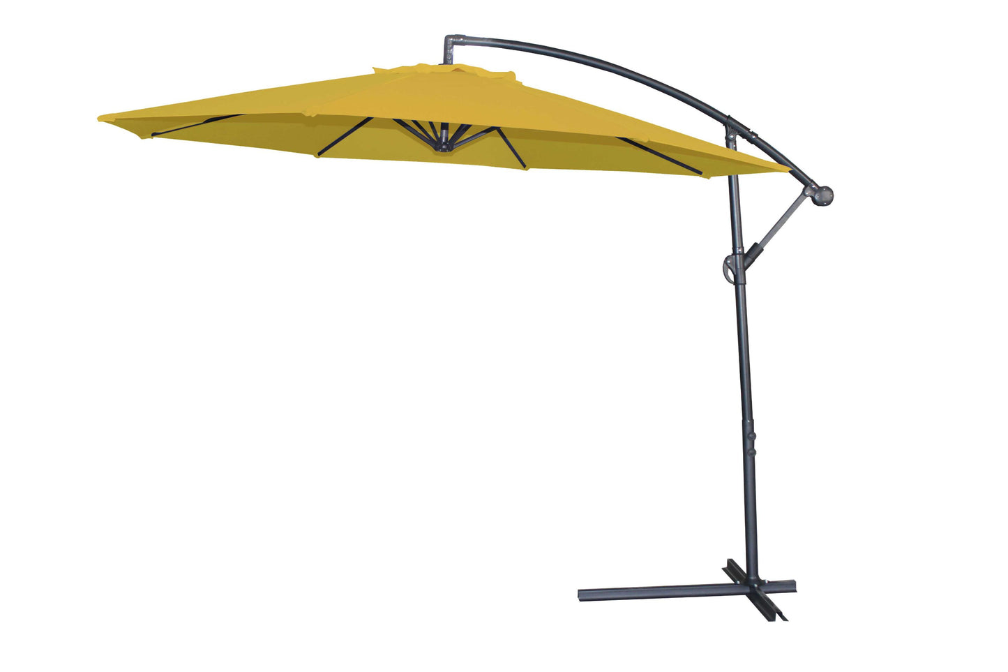 118" X 118" X 97" Yellow Steel Standing Umbrella