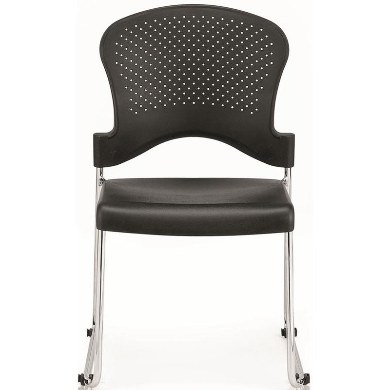 18" x 23" x 34" Black Plastic Chair
