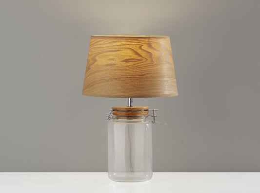 10.5" X 10.5" X 15.5" Natural Jar Table Lamp