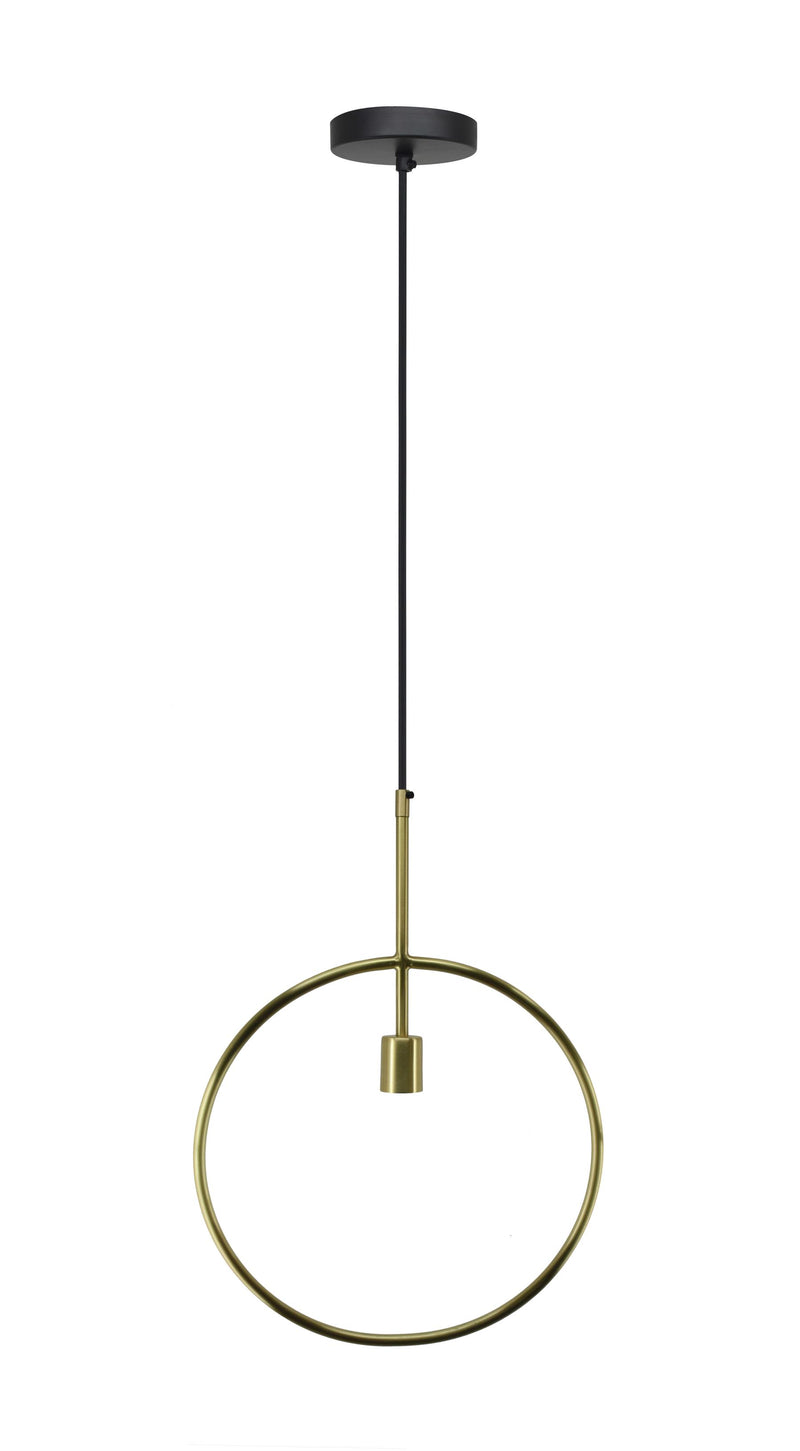 17" X 2" X 23" Matte Brass Iron Pendant Lamp