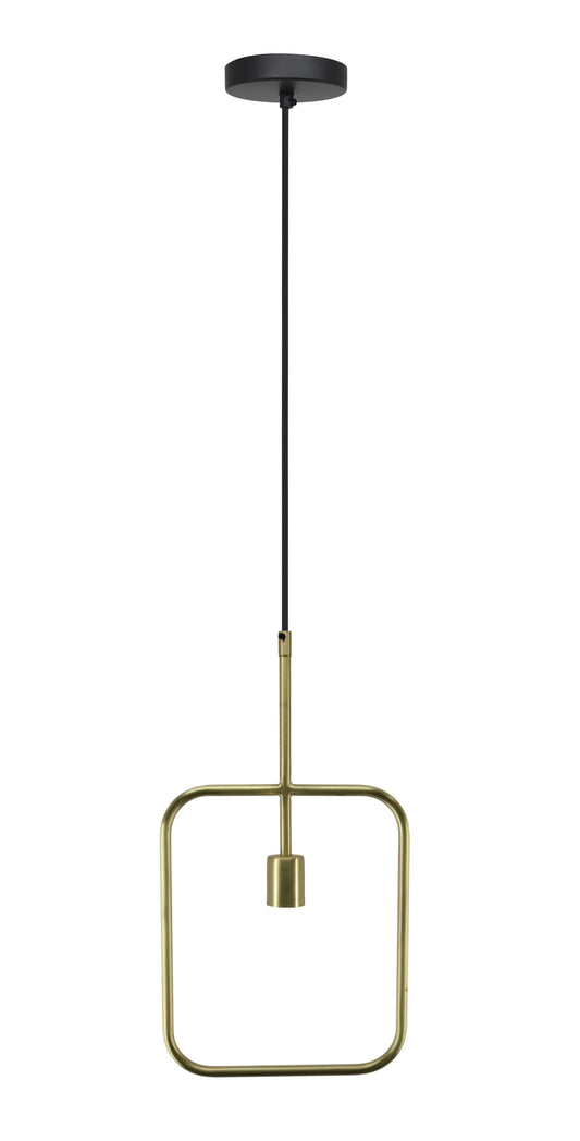 11" X 2" X 19" Matte Brass Iron Pendant Lamp