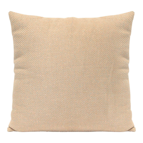 Sand Beige Tweed Textured Velvet Square Pillow