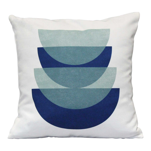 Shades of Blue Abstract Velvet Square Pillow