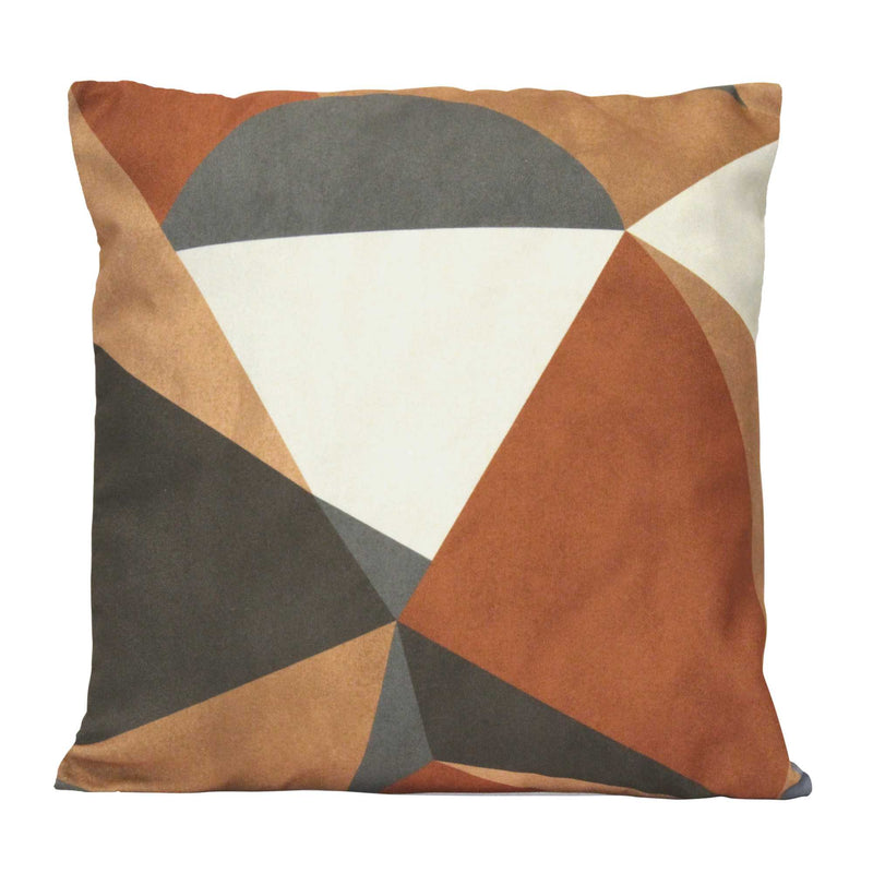 Neutral Tones Abstract Velvet Square Pillow