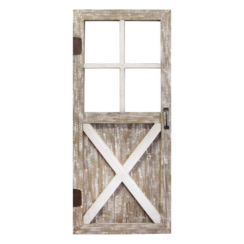 Distressed Wood Framed Barn Door Home Decor