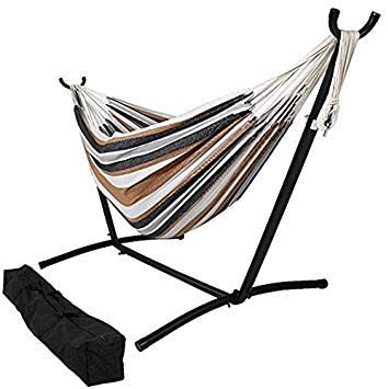 Desert Stripe Double Classic 2 Person Hammock with Stand