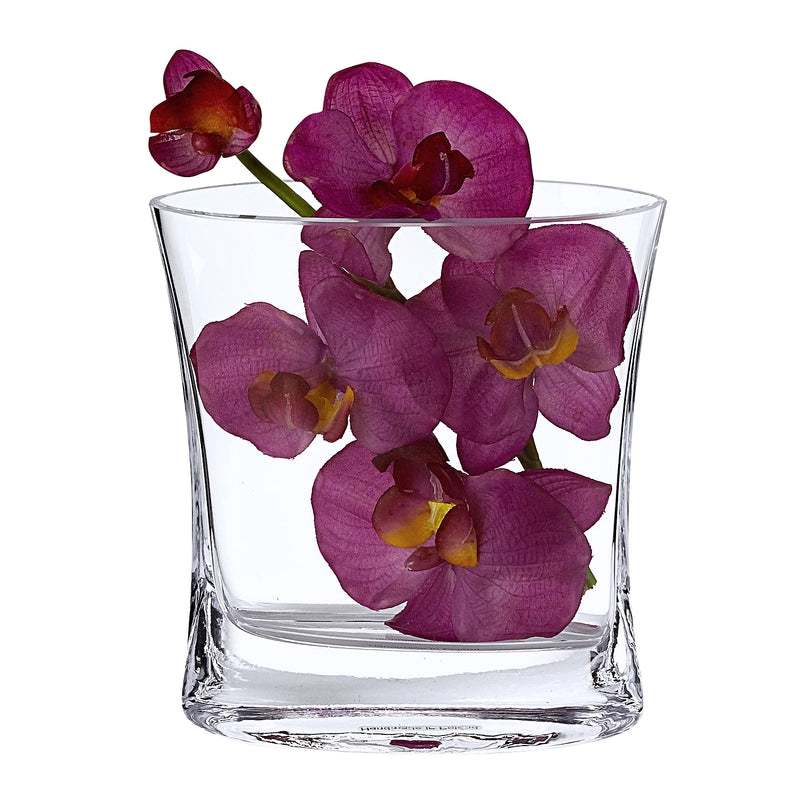 6.5" Mouth Blown European Made Medium Glass Pocket Vase