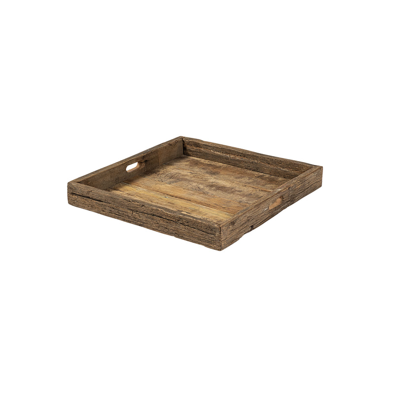 Natural Brown Reclaimed Wood Tray