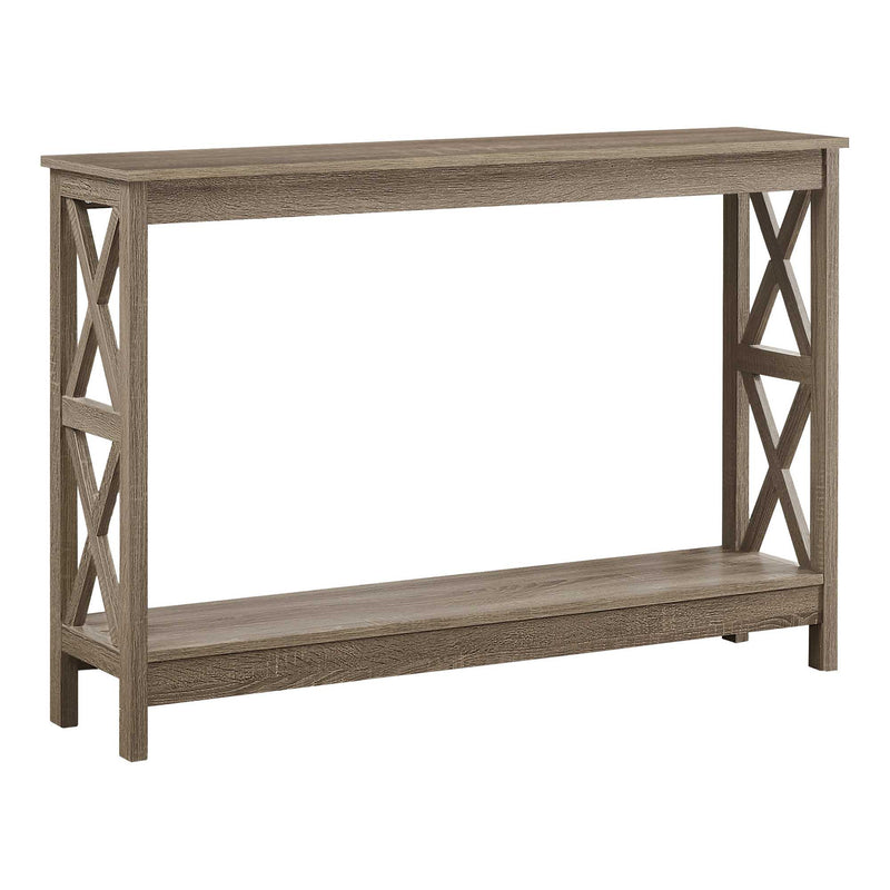 Rectangular Dark Taupe Hall Console Accent Table