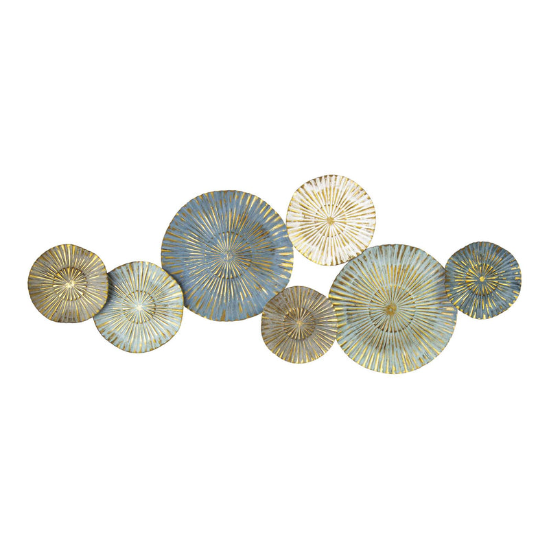 Plates Wall Decor With Golden Metallic Rays
