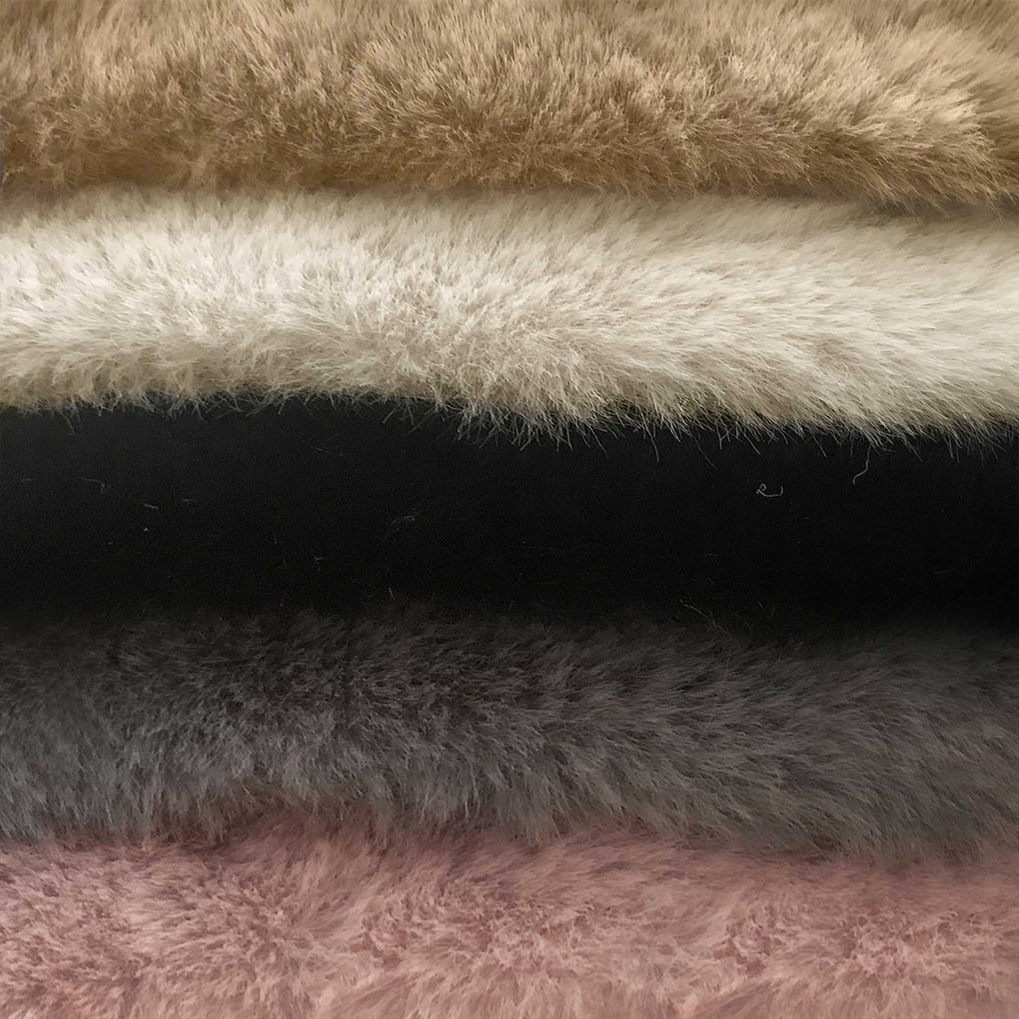 Luxe Faux Rabbit Fur Rectangular Rug 3' x 5' - Grey