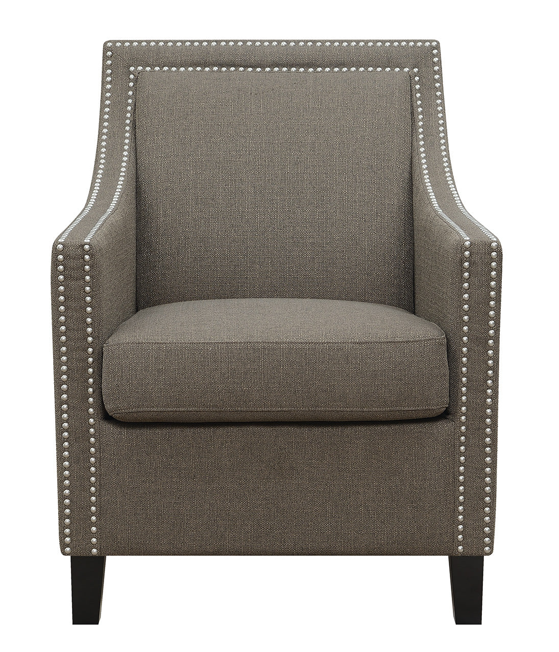 Brown Upholstered Accent Chair