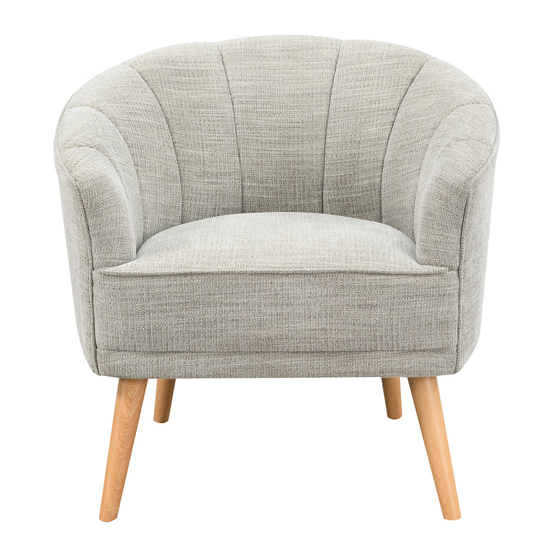 Stone Upholstered Accent Chair in Stone