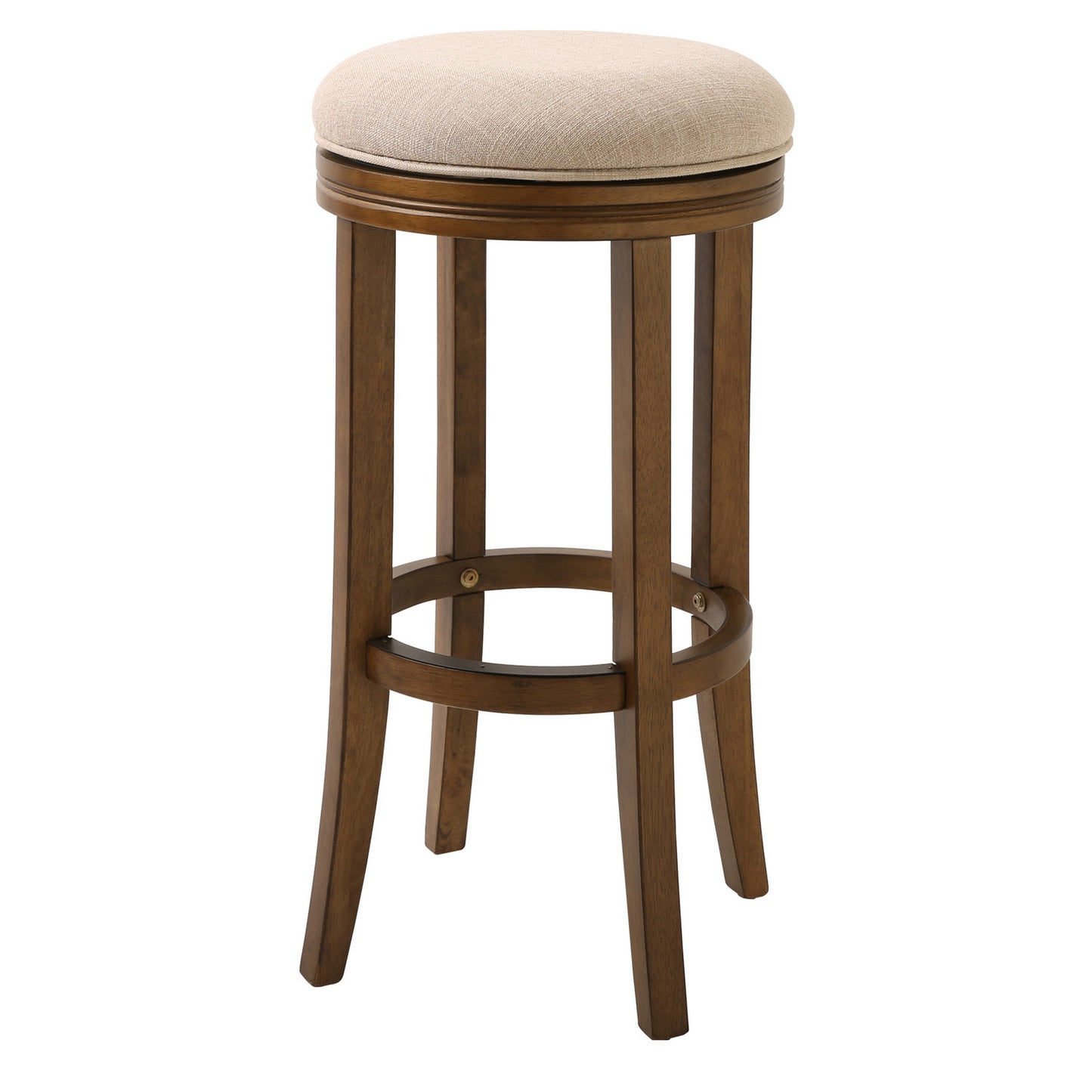 30" Honeysuckle Finished Solid Wood frame with Cream fabric Bar Stool